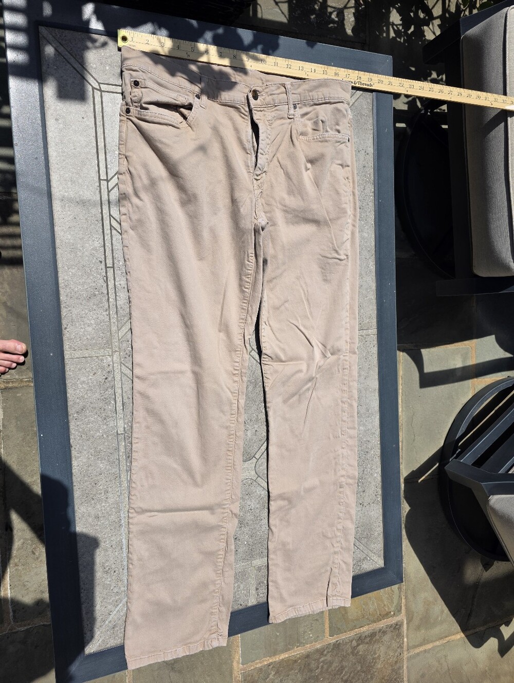 Joe's Jeans Men's The Brixton Straight Narrow Pants Khaki Tag 36 Fits Like 34